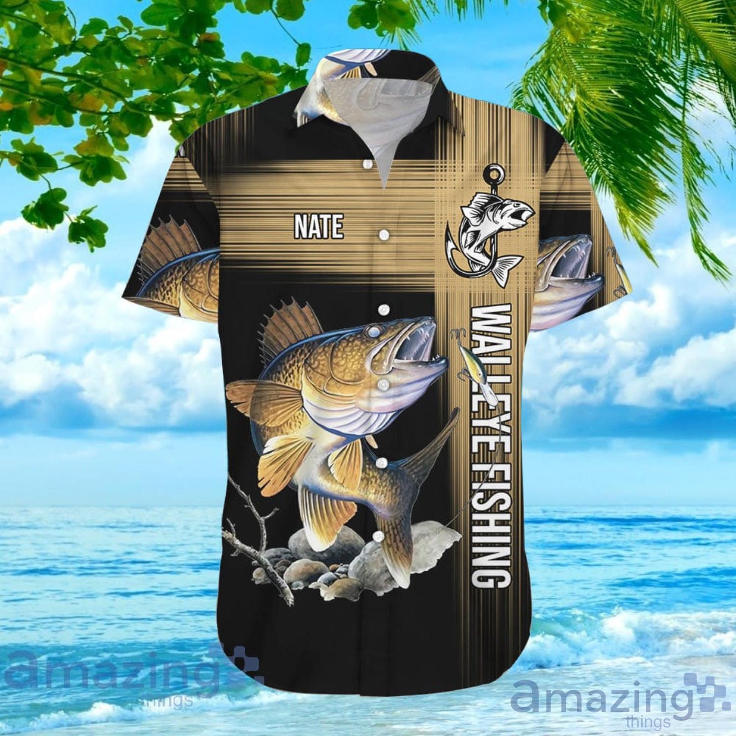 Aloha Hook Walleye Fishing Fishing Hawaiian Shirt For Men And Women