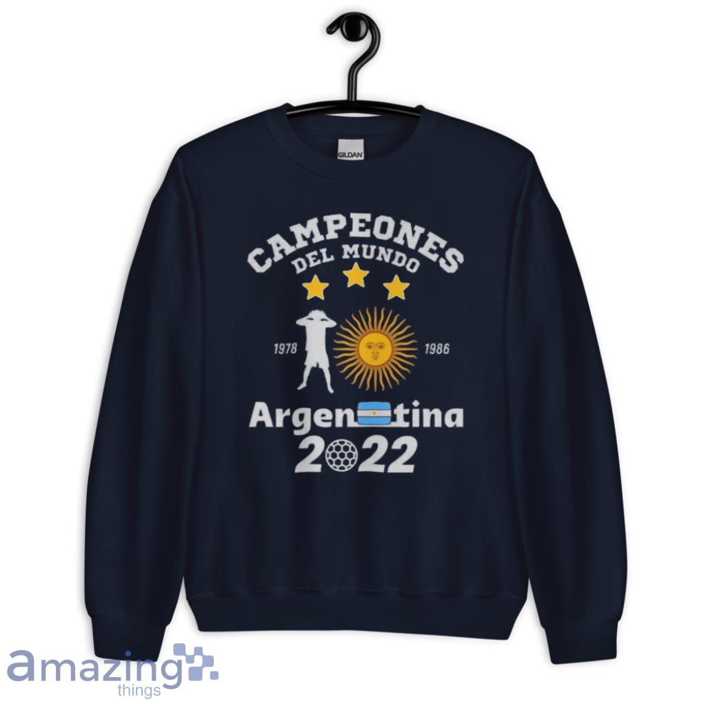 Argentina Campeones Del Mundo 2022 Soccer Football Champions T Shirt image Argentina Campeones Del Mundo 2022 Soccer Football Champions T-Shirt - Unisex Crewneck Sweatshirt-1