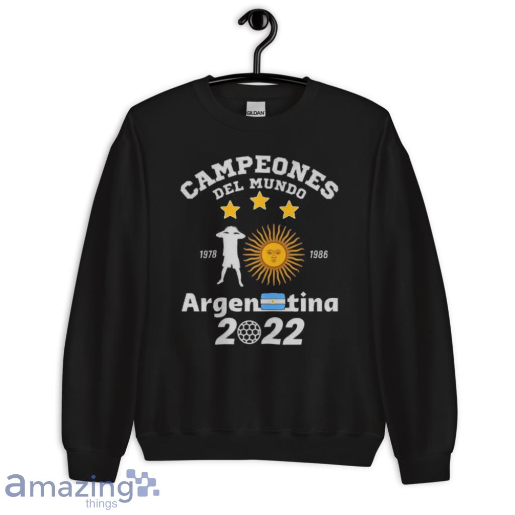 Argentina Campeones Del Mundo 2022 Soccer Football Champions T Shirt image Argentina Campeones Del Mundo 2022 Soccer Football Champions T-Shirt - Unisex Crewneck Sweatshirt