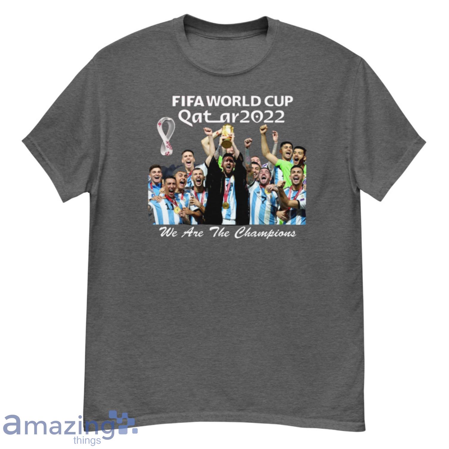 Argentina Lionel Messi We Are The Champions FIFA World Cup 2022 T-Shirt Product Photo 1