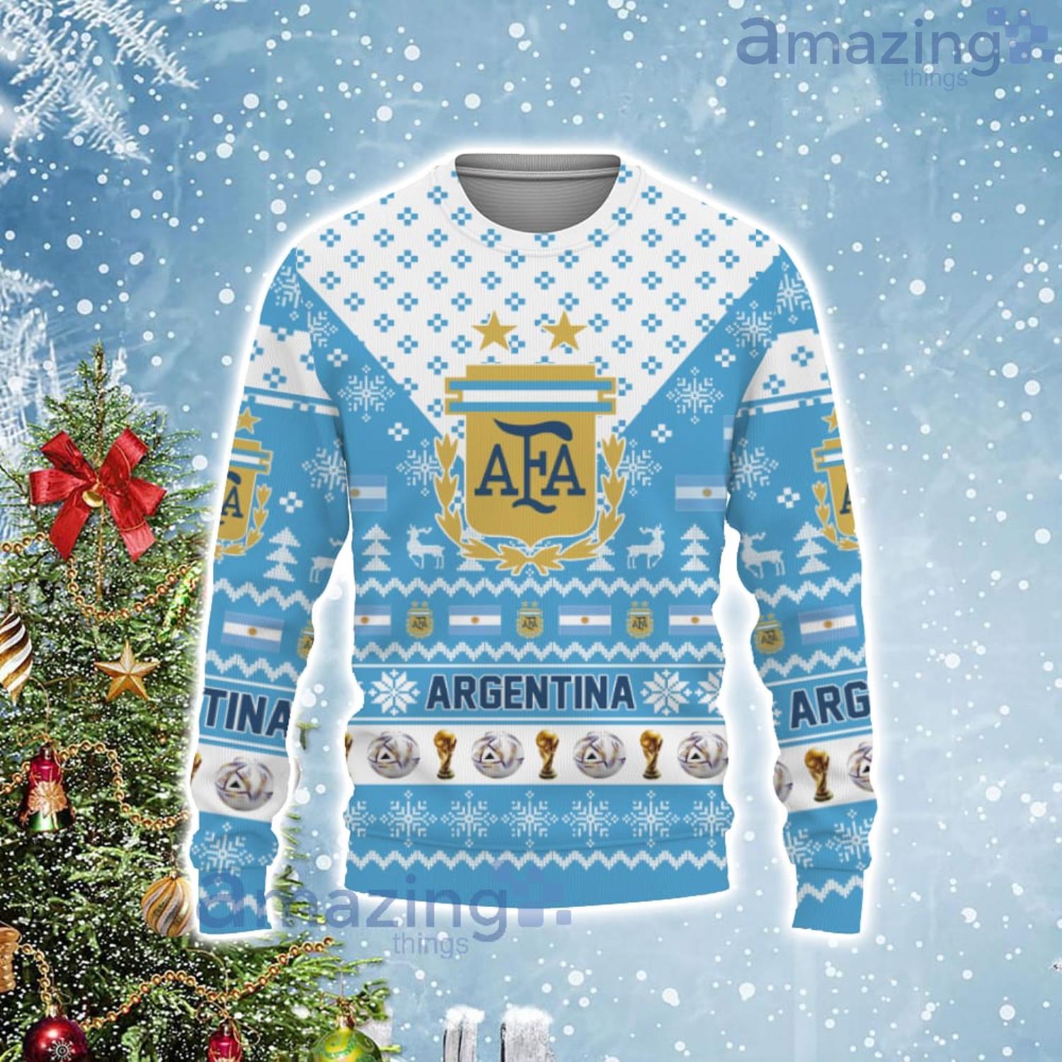 Argentina We Will Be Champion Football Cup Personalized Name Ugly Christmas  Sweaters For Men And Women - Reallgraphics