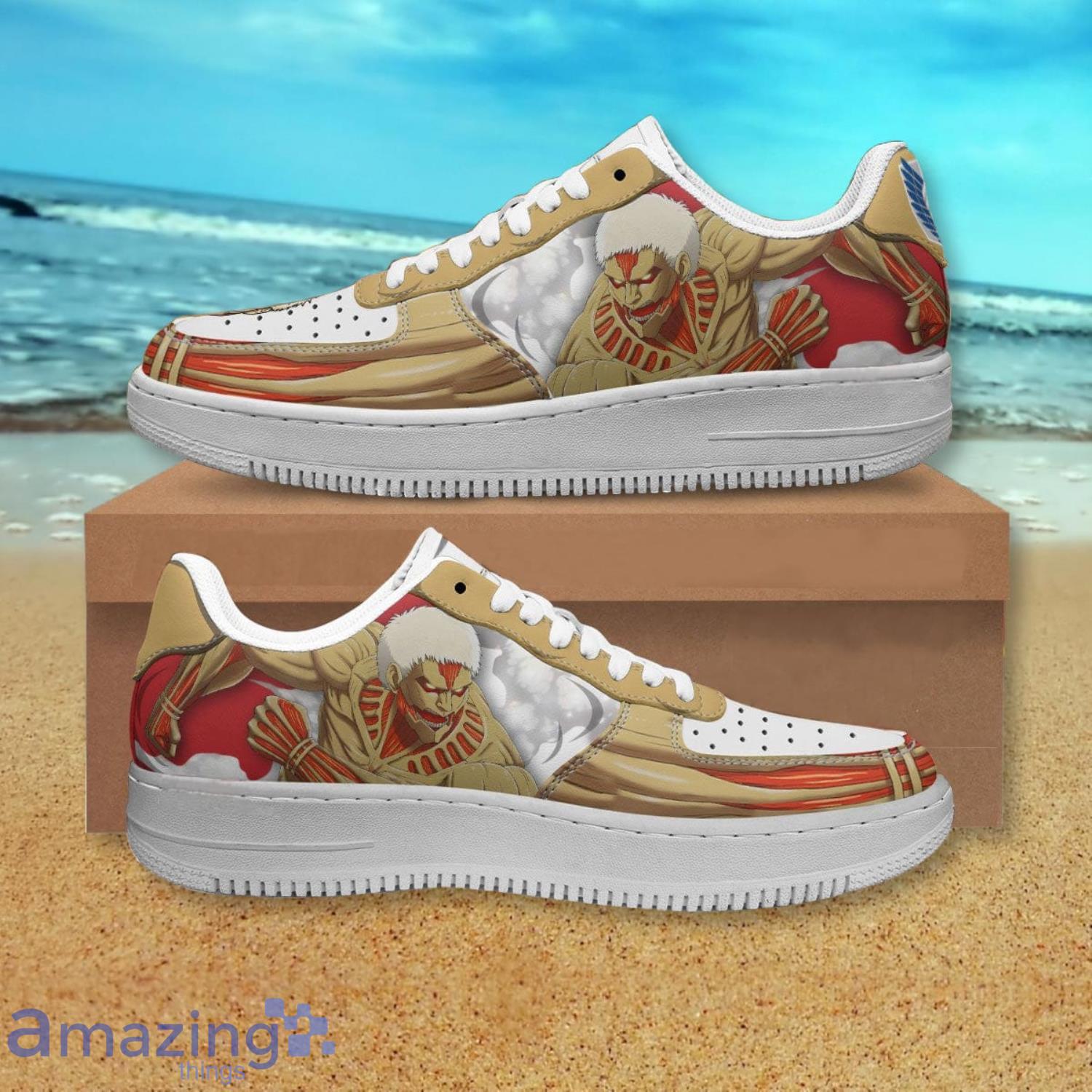 Attack On Titan Amored Titan Air Force Shoes Gift For Anime's Fans Product Photo 1