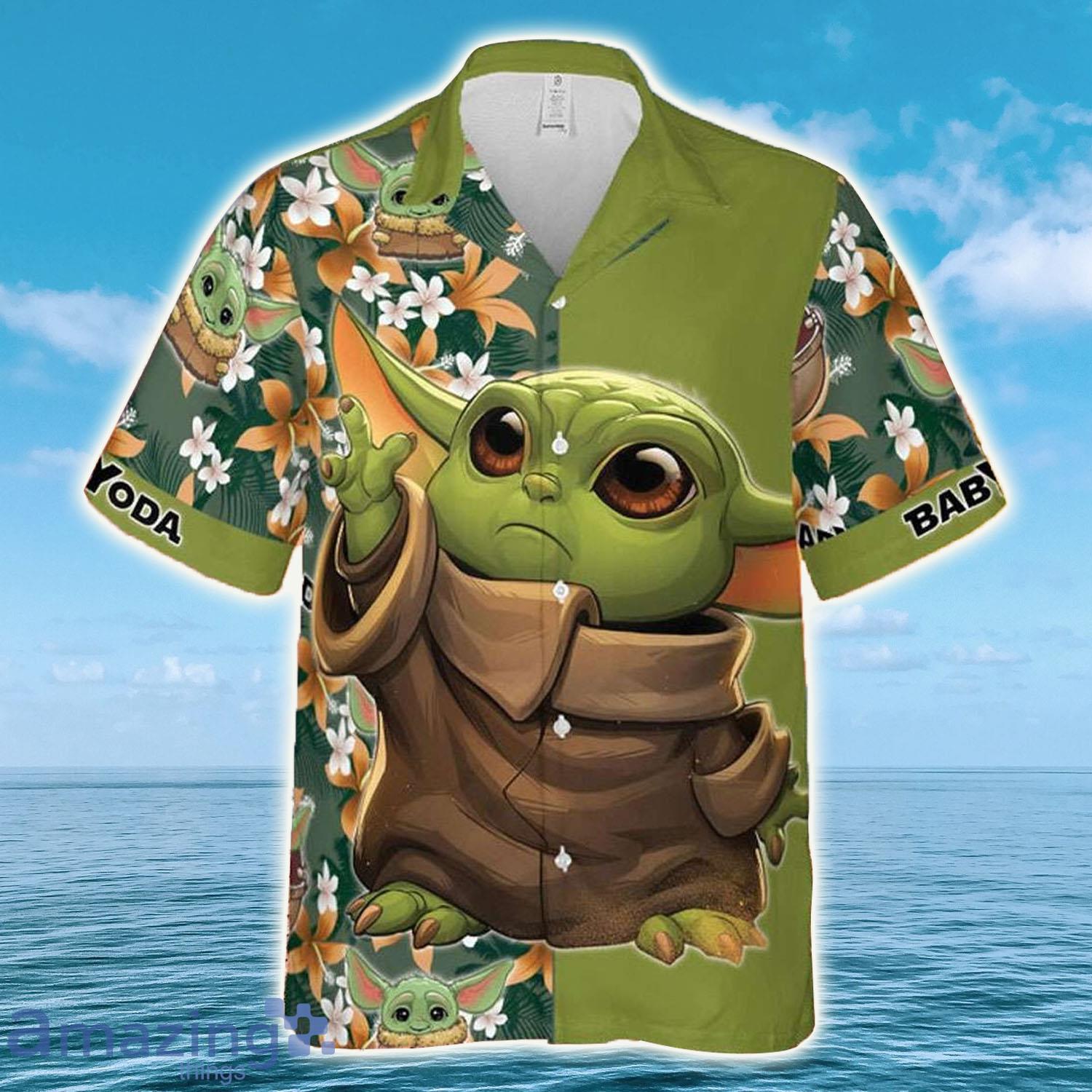 Cheap Flower Baby Yoda Star Wars Hawaiian Shirt, New Star Wars