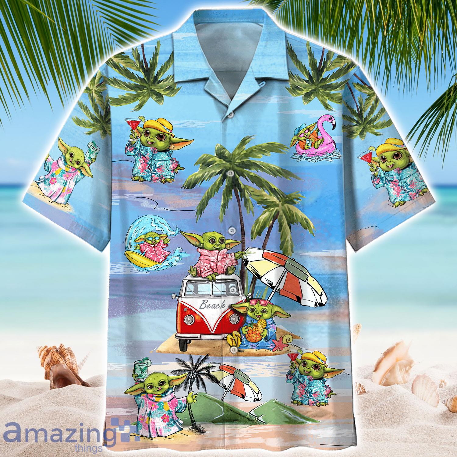 Baby Yoda Summer Time Hawaiian Shirt - Baby Yoda Summer Time Hawaiian Shirt