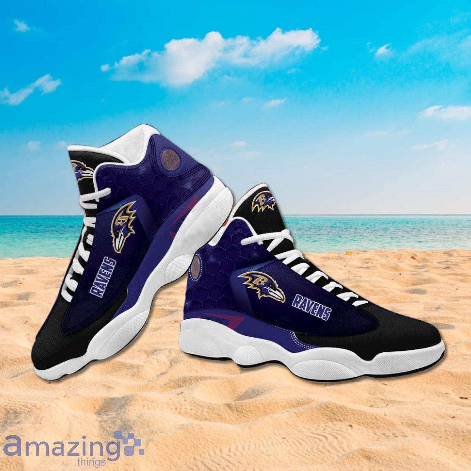 Baltimore Ravens Custom Name Air Jordan 11 Sneakers Shoes