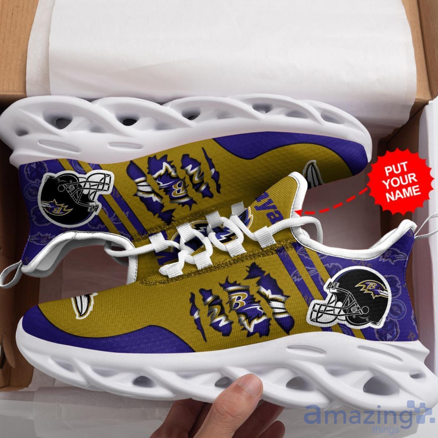 Baltimore Ravens Custom Name Max Soul Sneakers Running Shoes