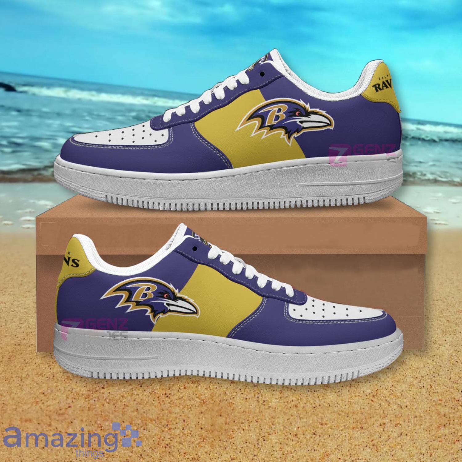 Baltimore Ravens NFL Air Force Shoes Gift For Fans Product Photo 1