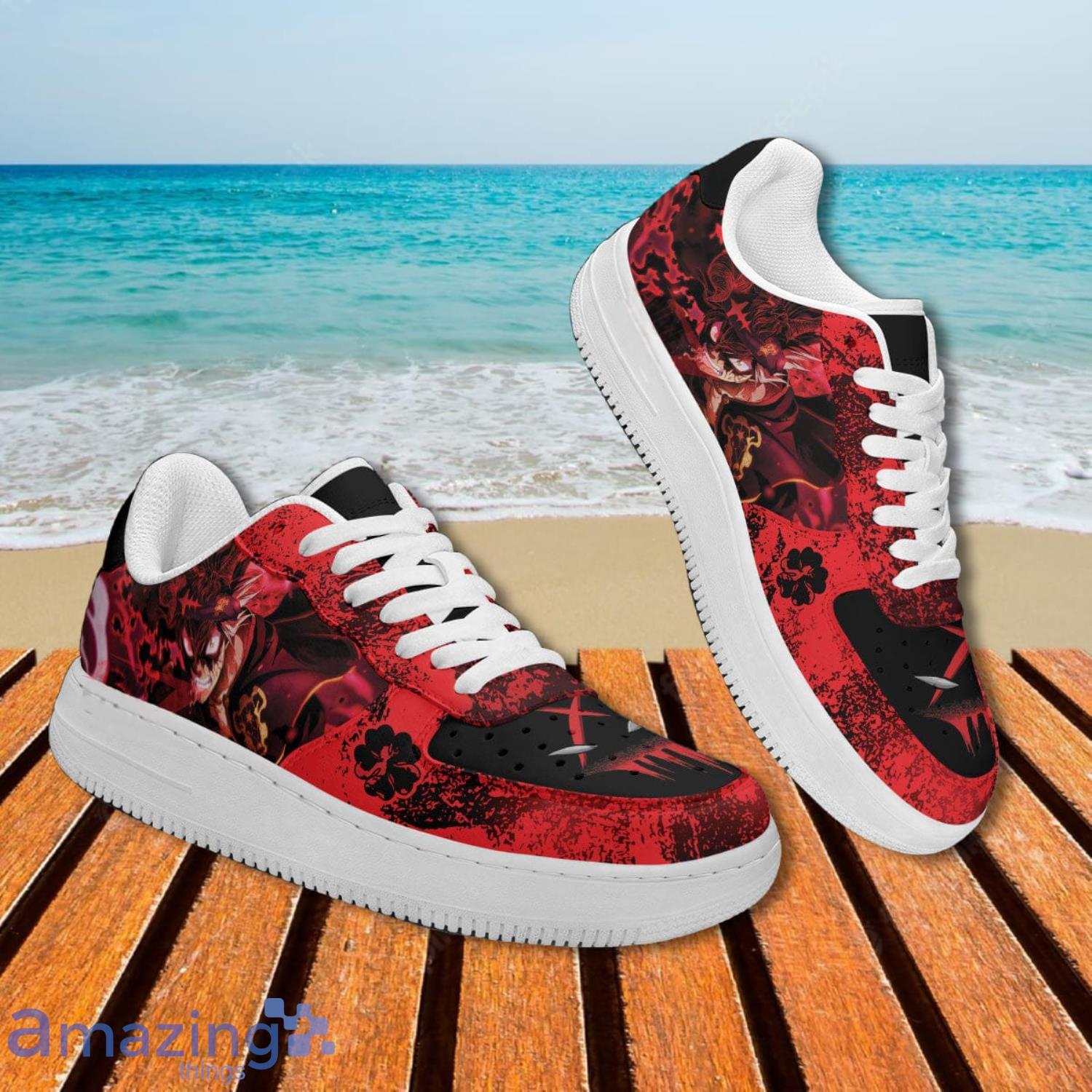 Black Clover Asta Black Red Air Force Shoes Gift For Anime's Fans image Black Clover Asta Black Red Air Force Shoes Gift For Animes Fans Product Photo 3
