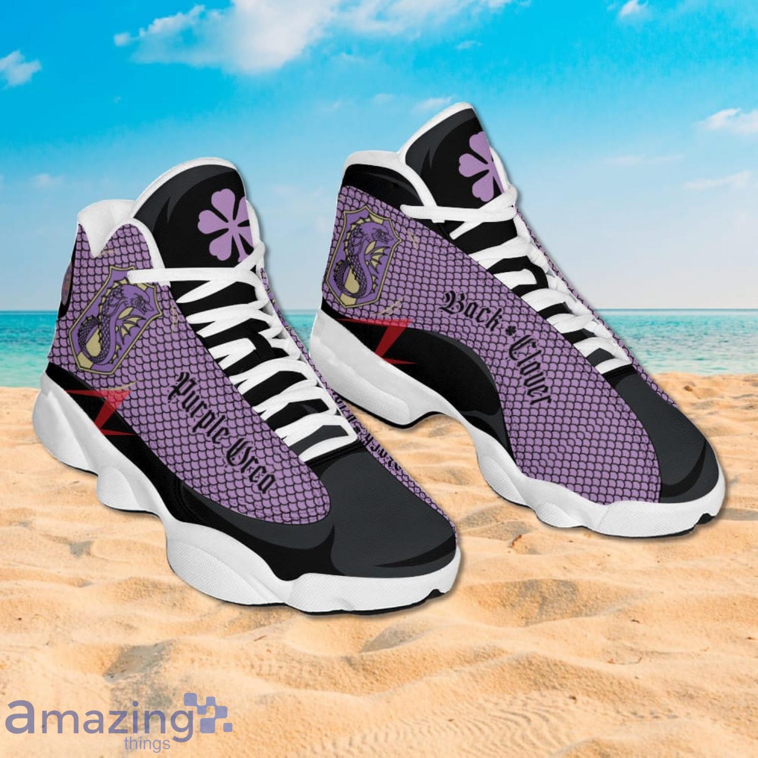 Black Clover Purple Orca Air Jordan 13 Anime Shoes Gift For Fans image Black Clover Purple Orca Air Jordan 13 Anime Shoes Gift For Fans Product Photo 2