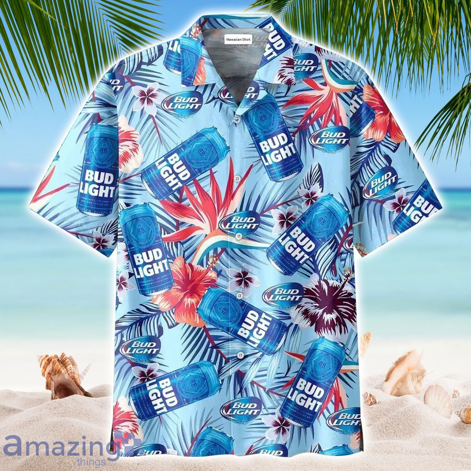 Baby Yoda Loves Bud Light Beer Hawaiian Shirt