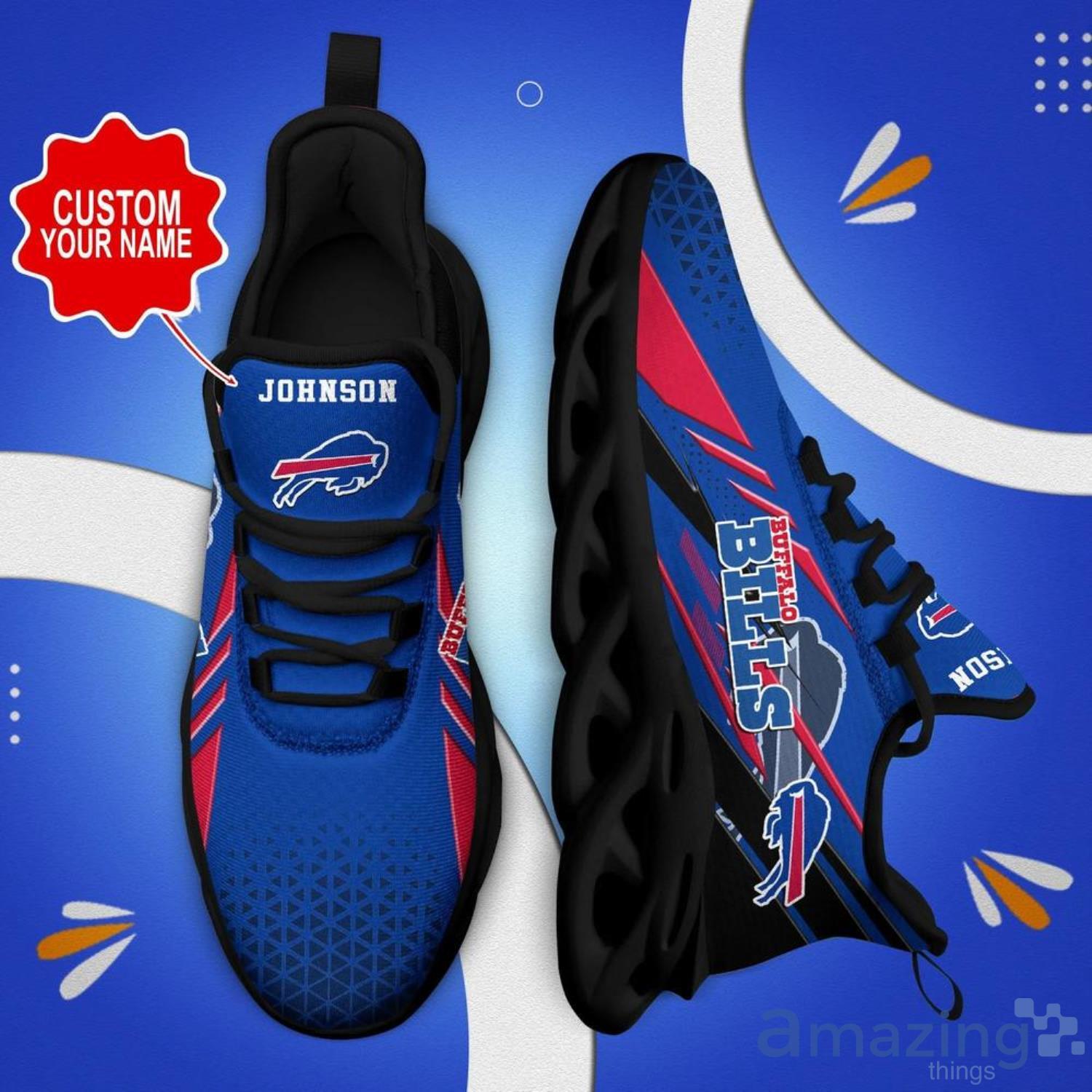 Buffalo Bills Logo NFL Sport Sneakers Design 1 Max Soul Shoes