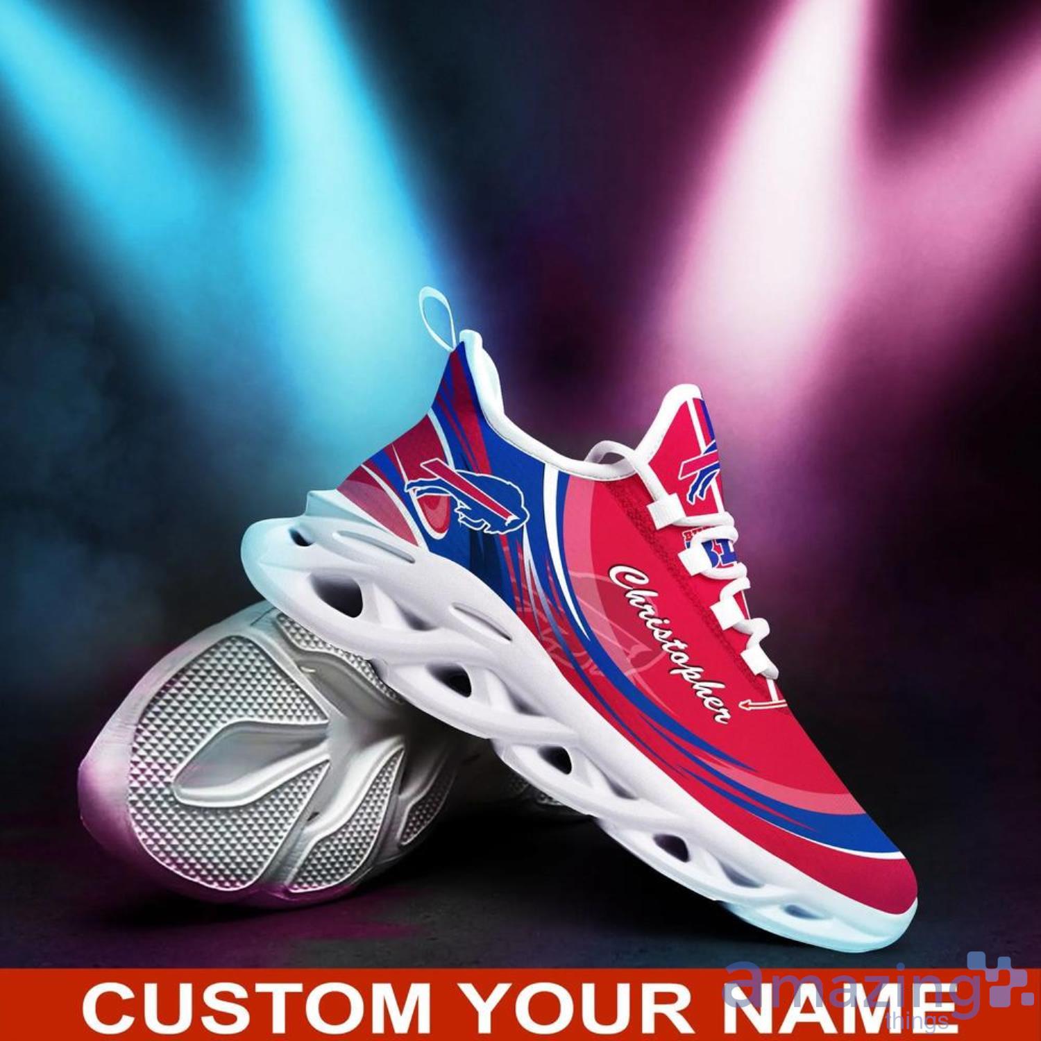 Custom Name Buffalo Bills Sneakers Max Soul Shoes For Men And Women NFL Fans