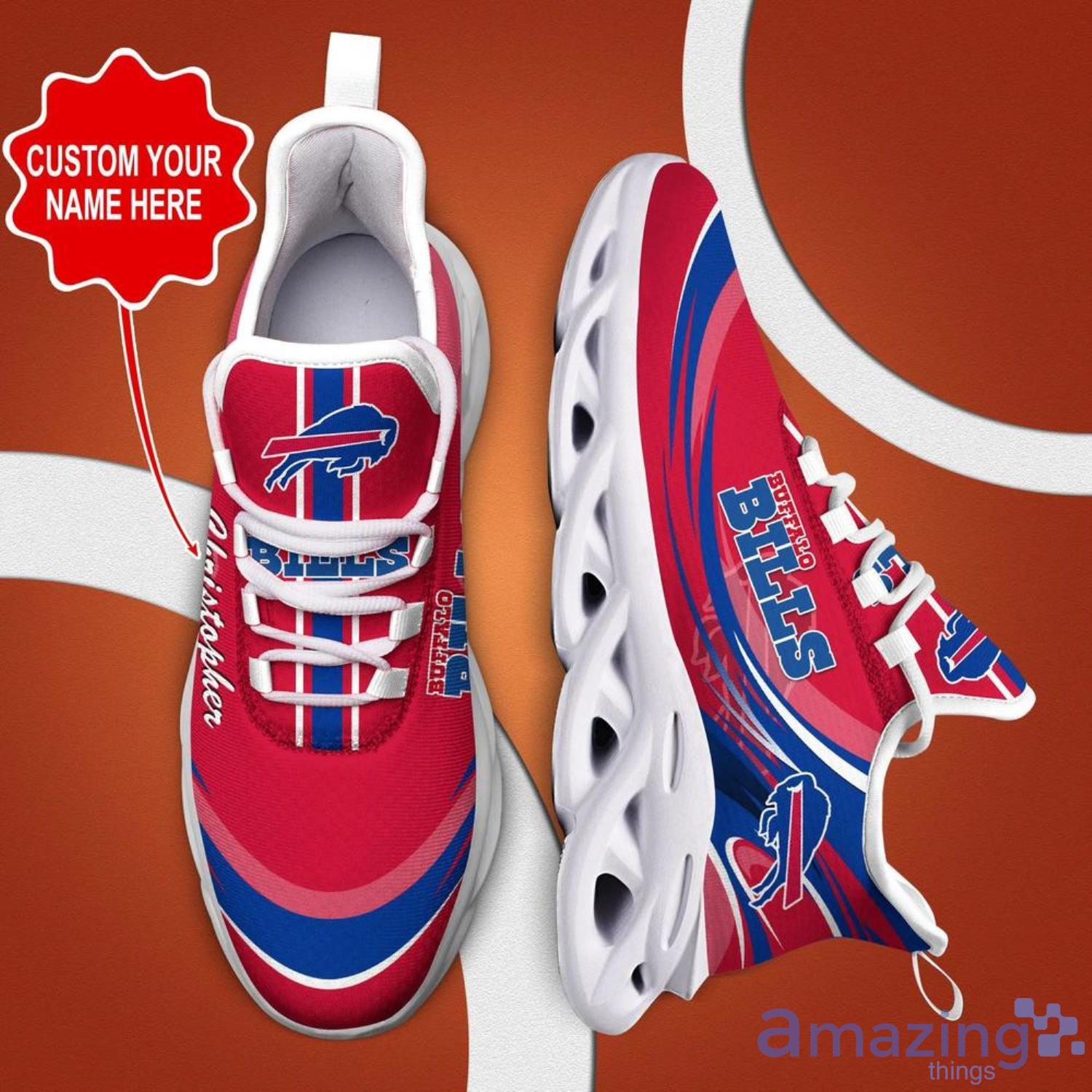 Buffalo Bills NFL Max Soul Shoes Custom Name Sneakers For Fans