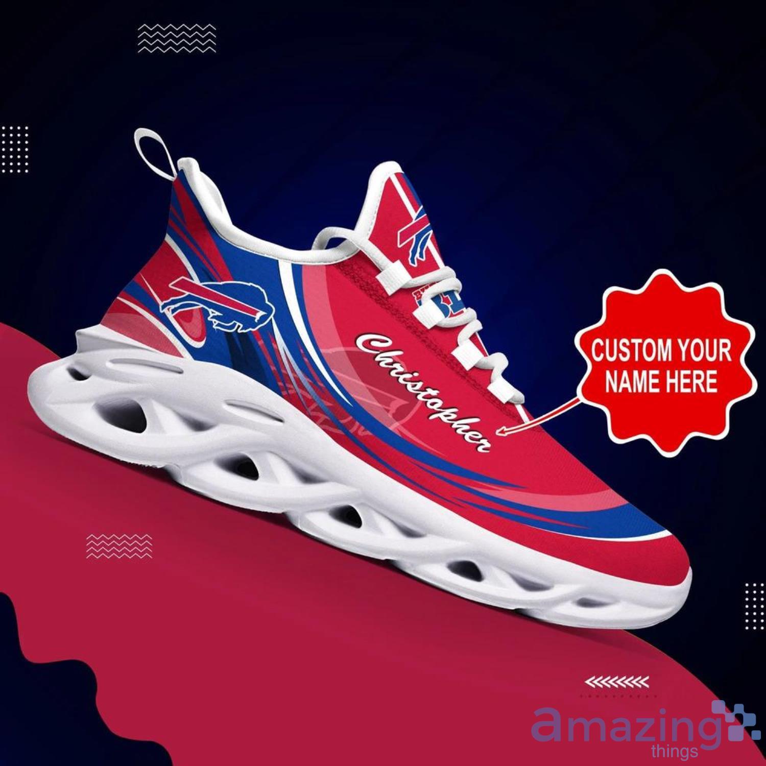 Custom Name Buffalo Bills Sneakers Max Soul Shoes For Men And