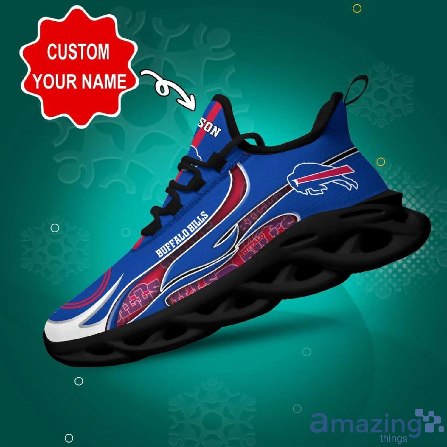 Buffalo Bills NFL Max Soul Shoes Custom Name Sneakers