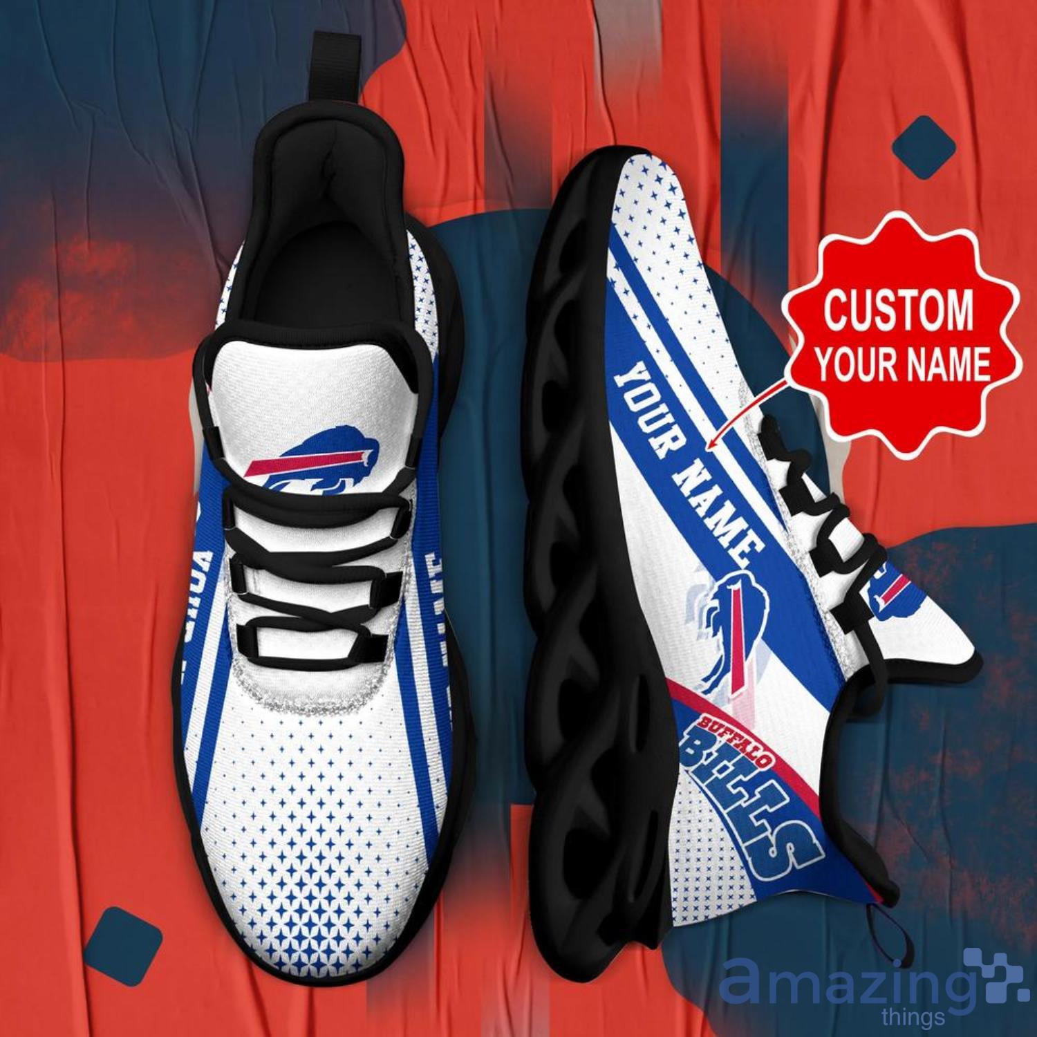 NFL Buffalo Bills Chunky Sneakers Black White Max Soul Shoes Men