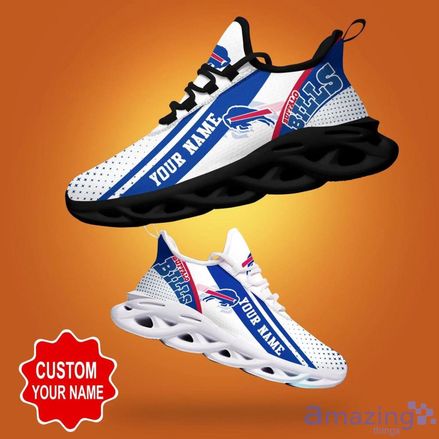 Buffalo Bills NFL White Max Soul Shoes Custom Name Sneakers Product Photo 1