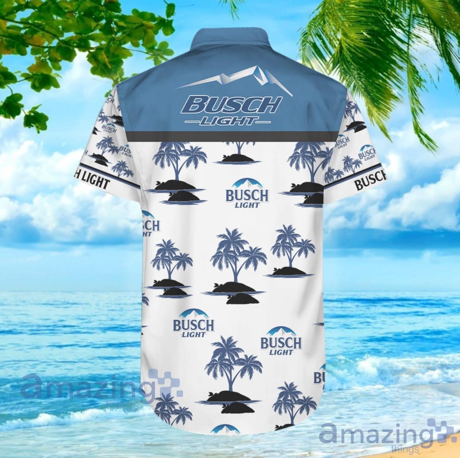 Busch Light Beer Floral Hawaiian Shirt