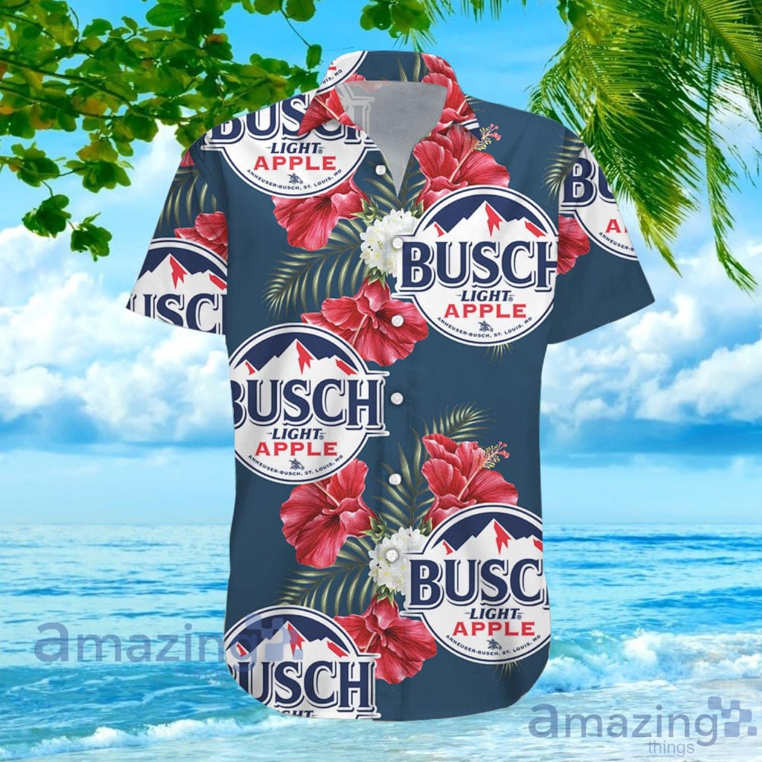 Busch Light Beer Red Apple Flavor Tropical Hawaiian Shirt For Men And Women image Busch Light Beer Red Apple Flavor Tropical Hawaiian Shirt For Men And Women Product Photo 2