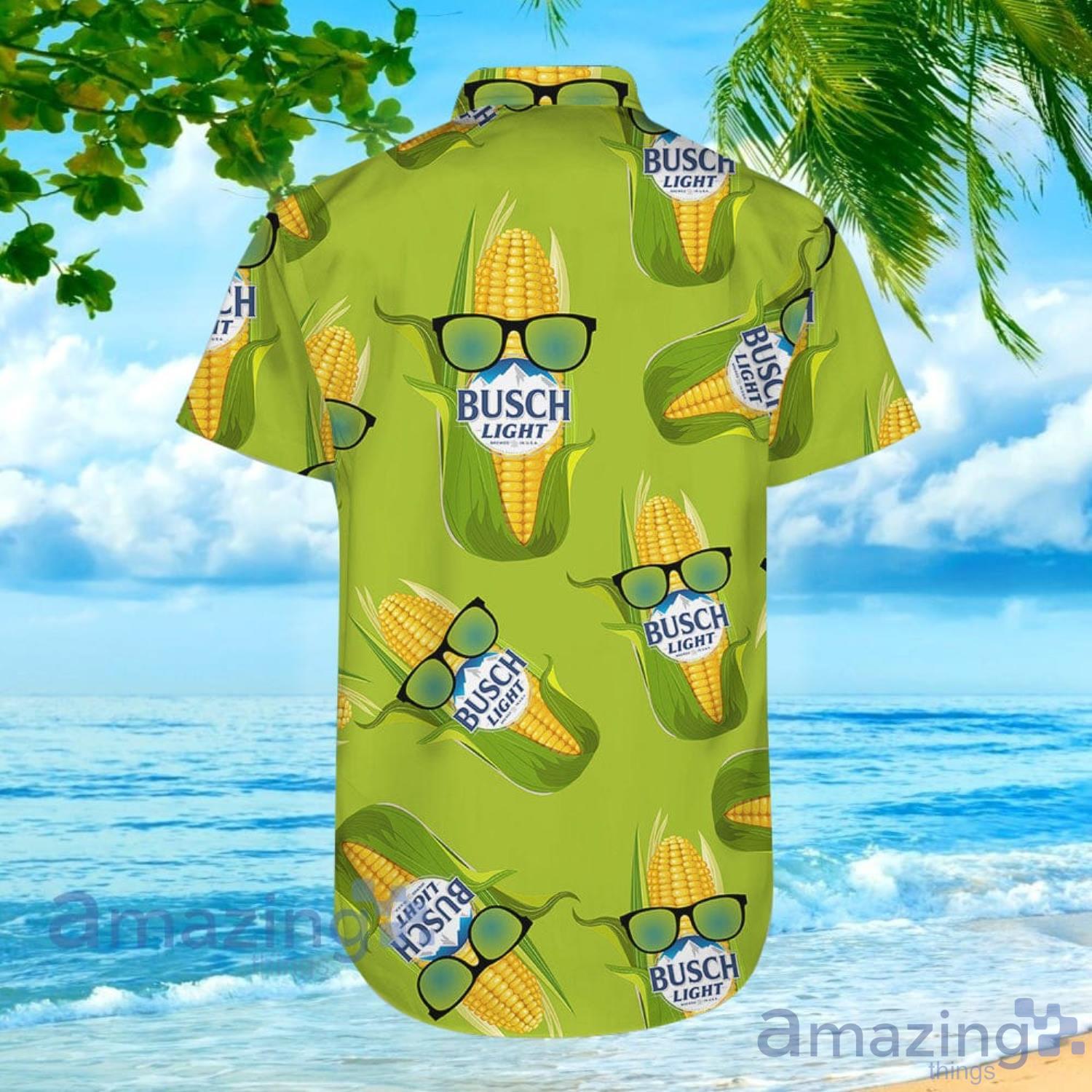 Busch Light Corn Hawaiian Shirt Beach Shorts