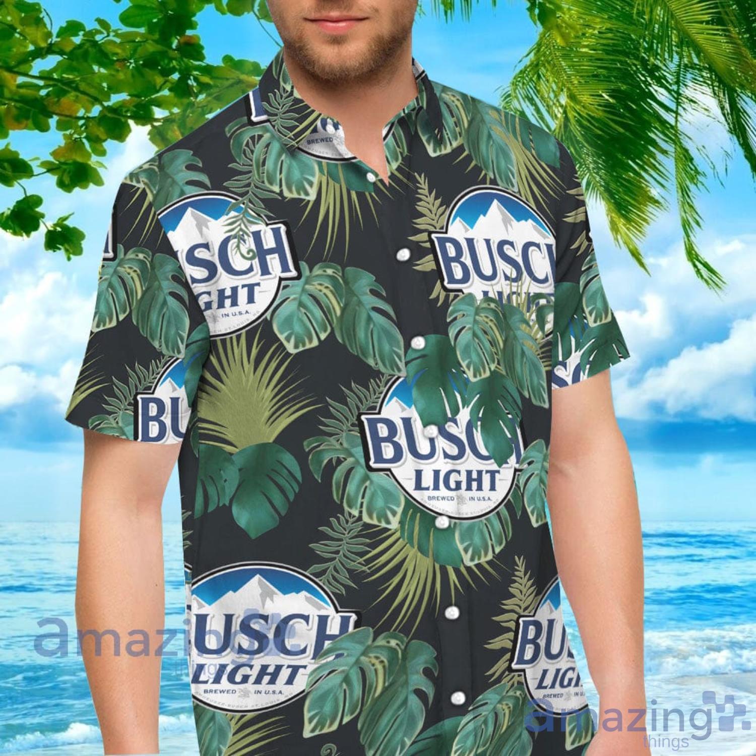 Busch Light Tropical Leaves  Aloha Hawaiian Shirt For Men And Women Product Photo 1