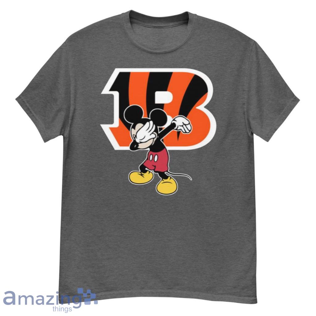 Cincinnati Bengals NFL Football Dabbing Mickey Disney Sports T Shirt - G500 Men’s Classic T-Shirt-1