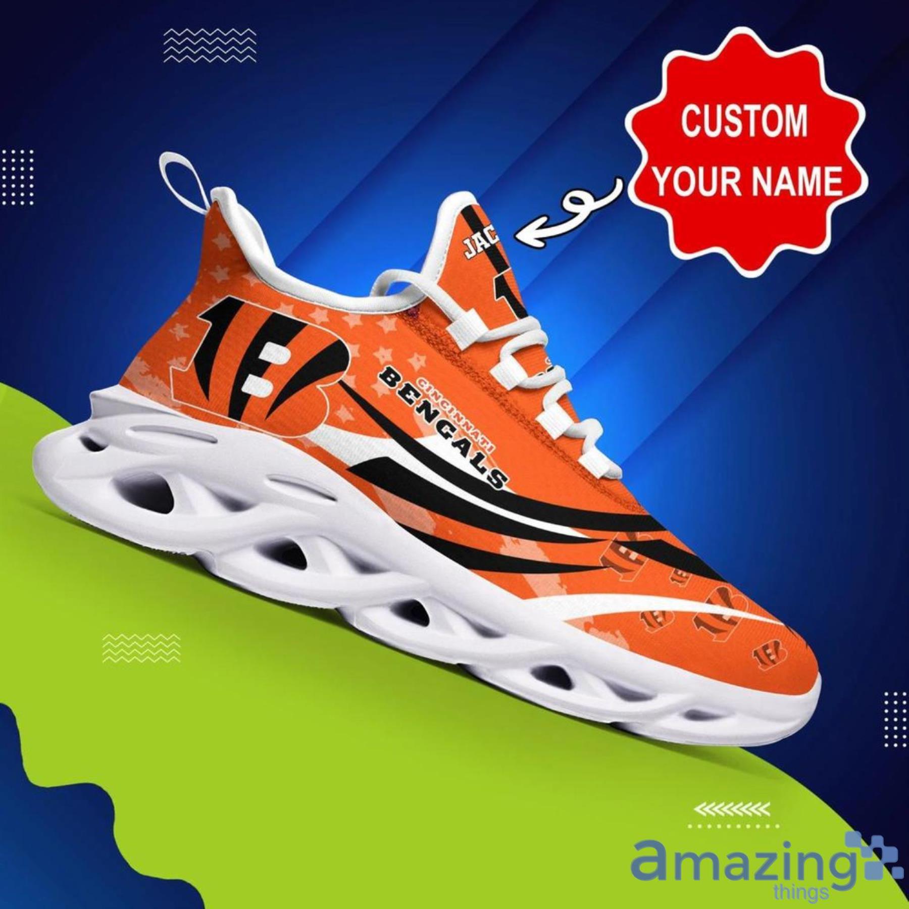 Cincinnati Bengals NFL Max Soul Shoes Custom Name Sneakers