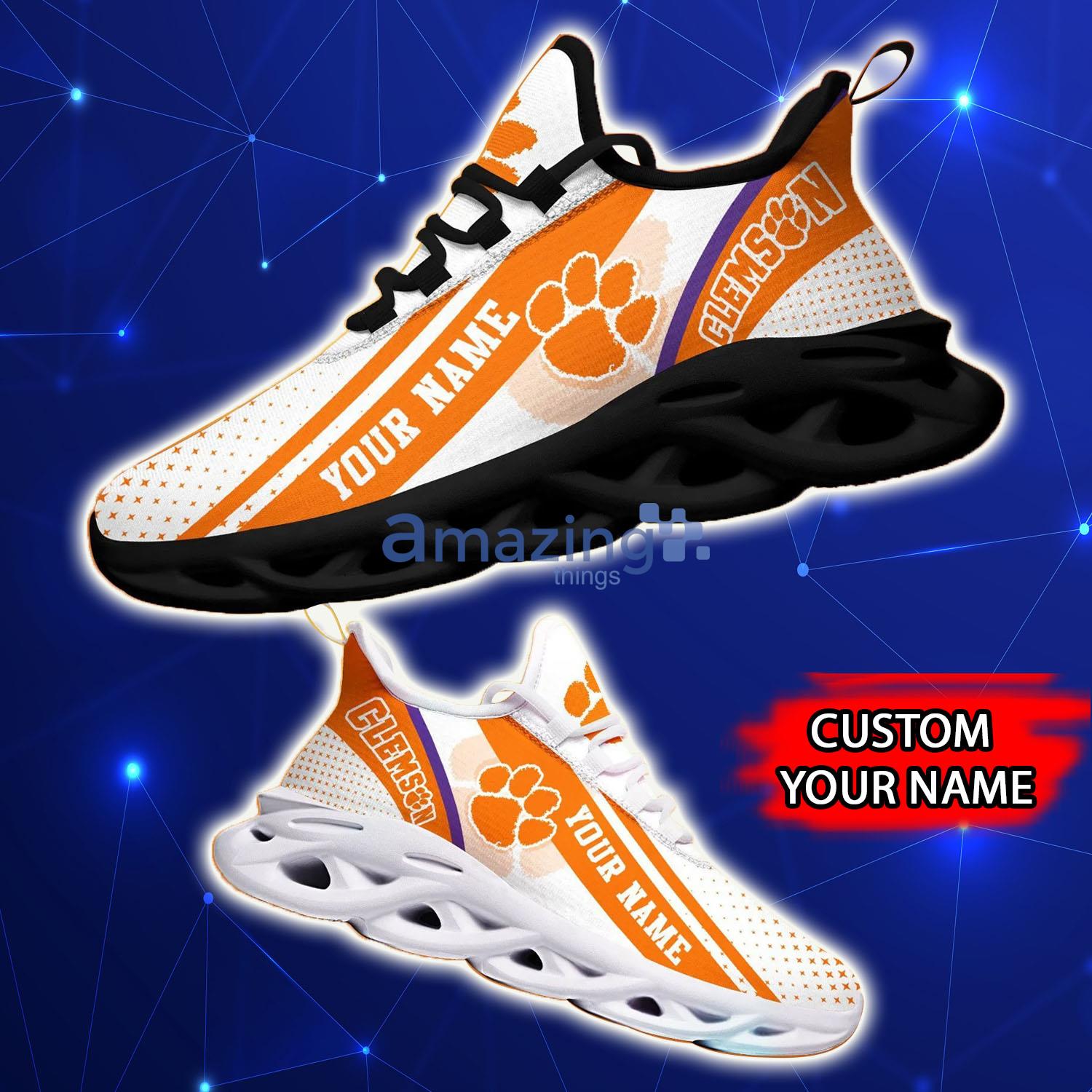 Clemson Tigers Custom Name Max Soul Shoes For Fans - Clemson Tigers Custom Name Max Soul Shoes For Fans