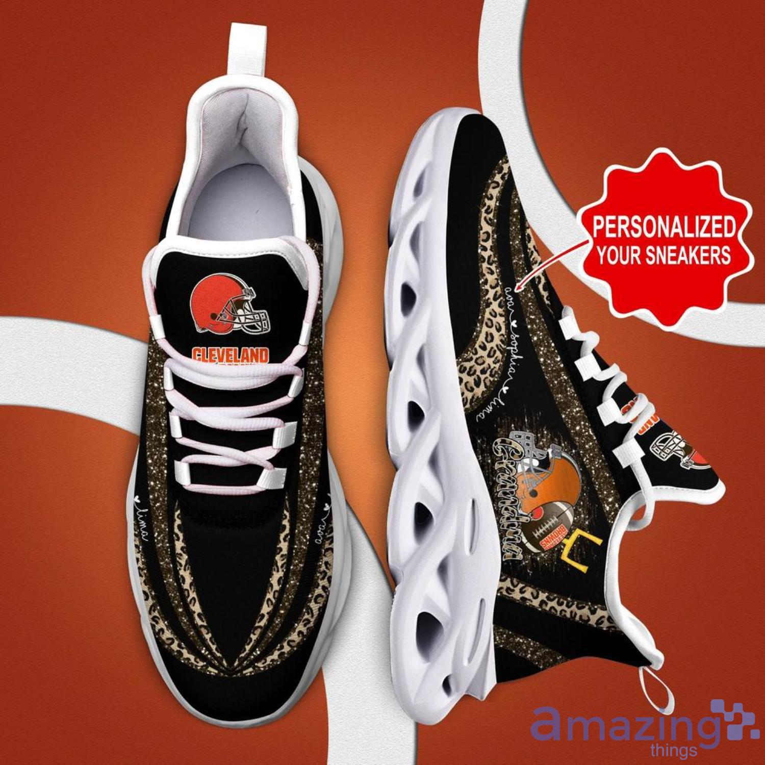 Cleveland Browns NFL Collection Max Soul Shoes Personalized Name