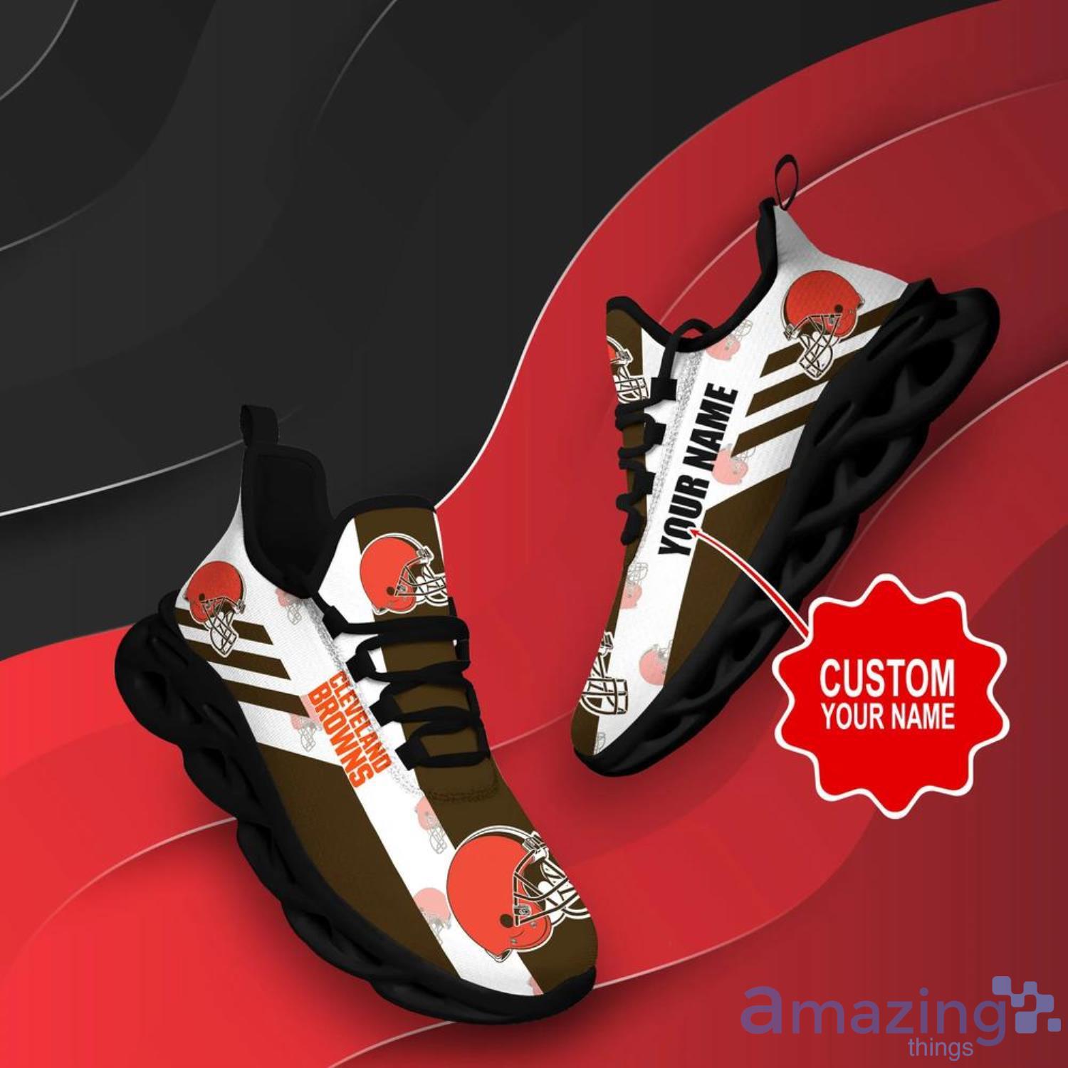 Cleveland Browns NFL Striped Style Special Max Soul Shoes Running