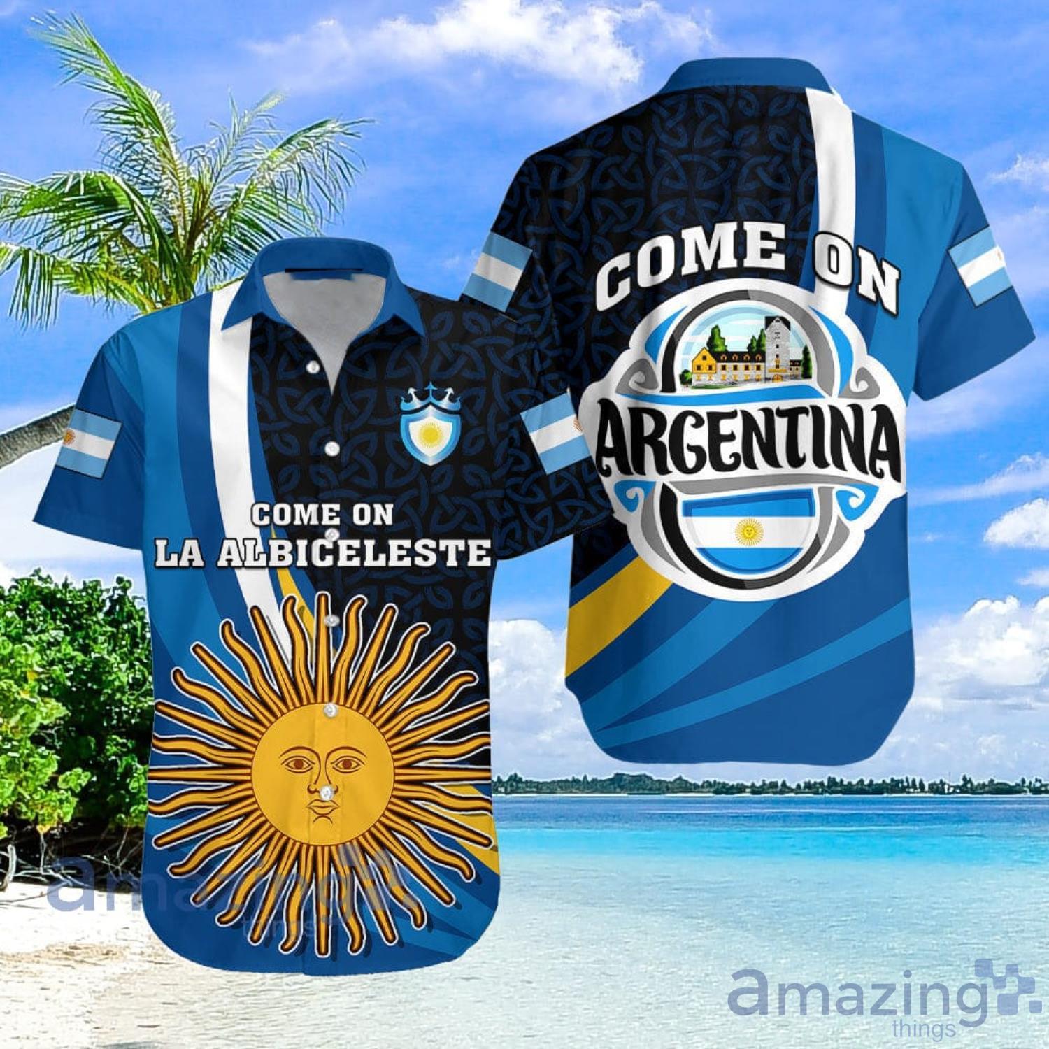 Come On Argentina We Will Be A Champion Football Cup Aloha Hawaiian Shirts Product Photo 1