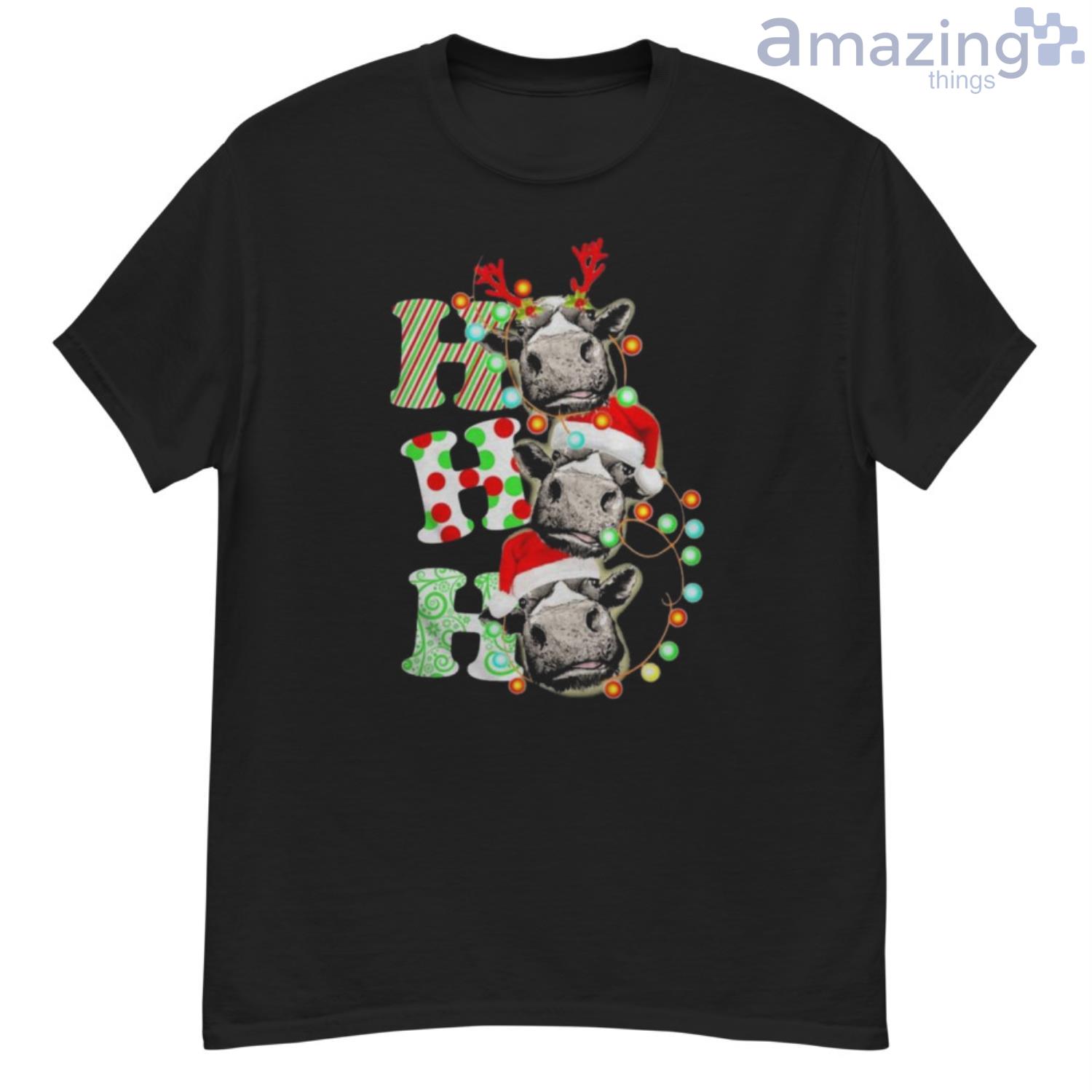 Cows Ho Ho Ho Christmas Shirt - G500 Men’s Classic T-Shirt