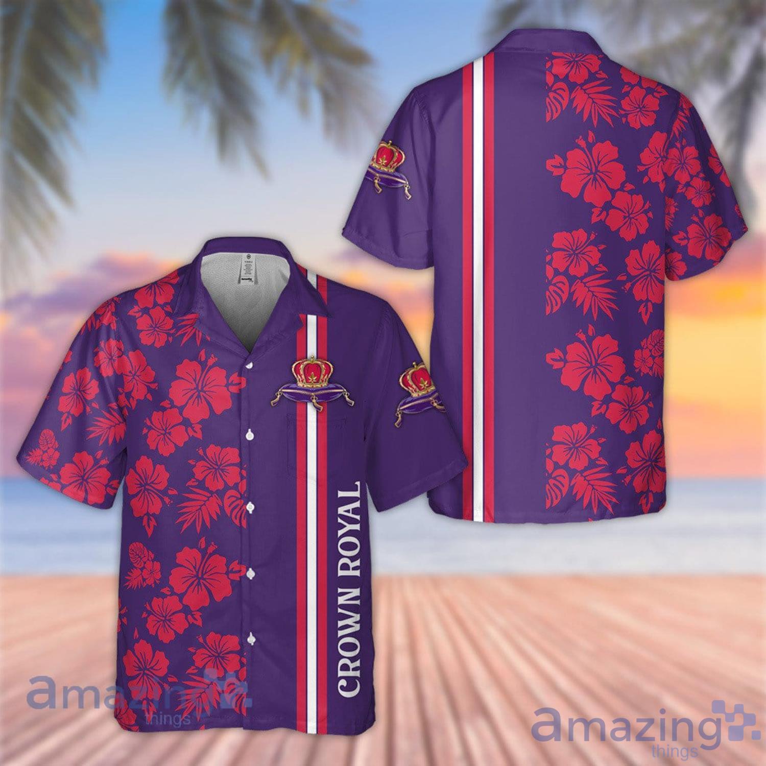 Crown Royal Flower Hawaiian Shirt For Men And Women Product Photo 1