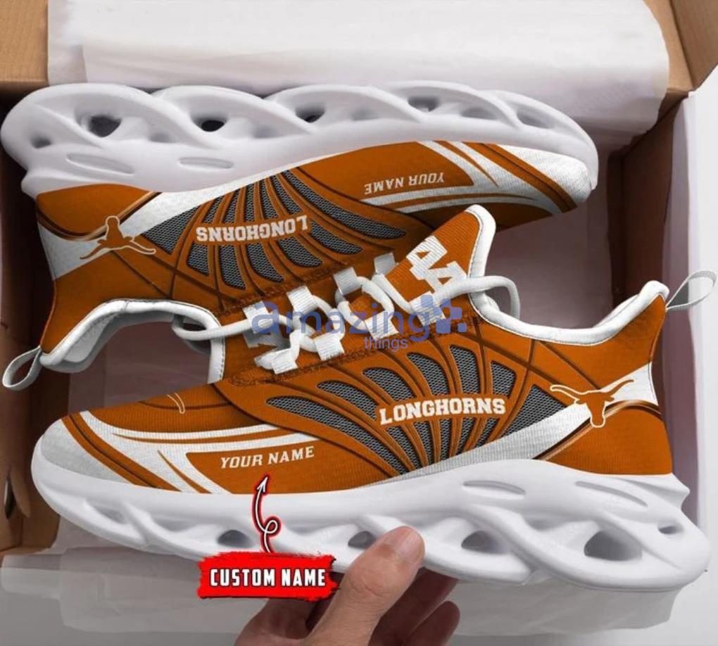 Custom Name Texas Longhorns Max Soul Sneaker Running Shoes For Fans image Custom Name Texas Longhorns Max Soul Sneaker Running Shoes For Fans Product Photo 2