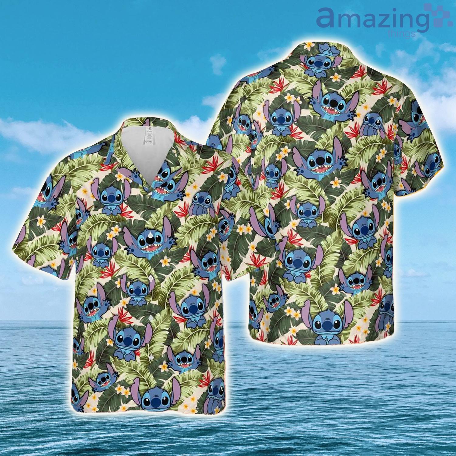 Cute Disney Stitch Button Up Shirts Disney Hawaiian Shirt - Cute Disney Stitch Button Up Shirts Disney Hawaiian Shirt