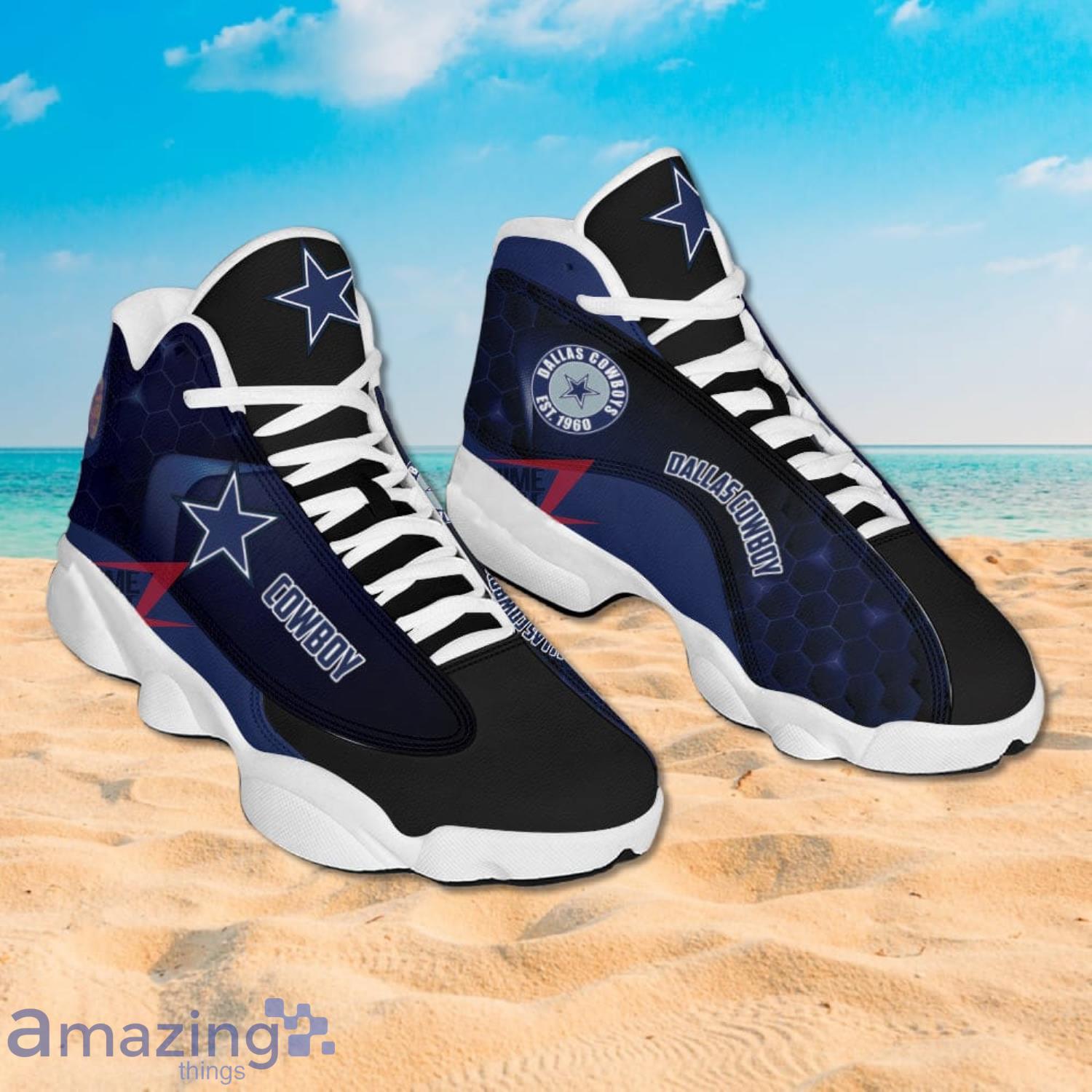 Dallas Cowboys NFL Personalized Air Jordan 13 Sport Shoes - Growkoc