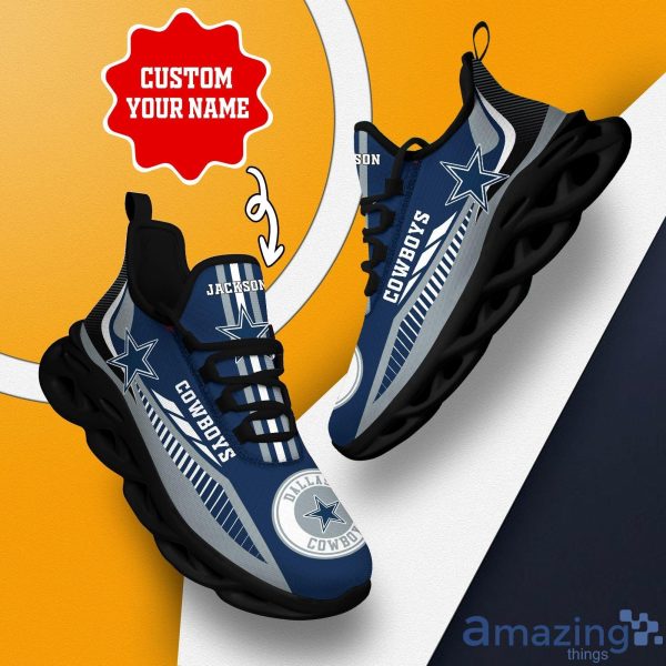 Dallas Cowboys Logo Seam Running Sneaker Custom Name Max Soul Shoes -  YesItCustom