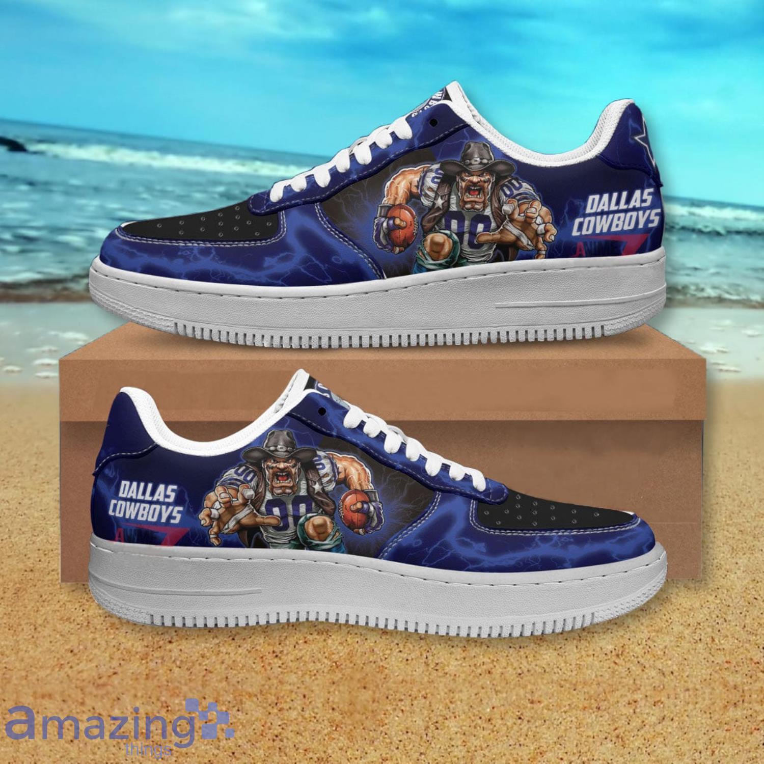 Dallas Cowboys Team Simple Style Air Force Shoes For Fans