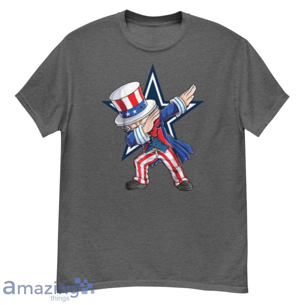 Dallas Cowboys NFL Football Dabbing Uncle Sam The Fourth of July For Fans T Shirt - G500 Men’s Classic T-Shirt-1