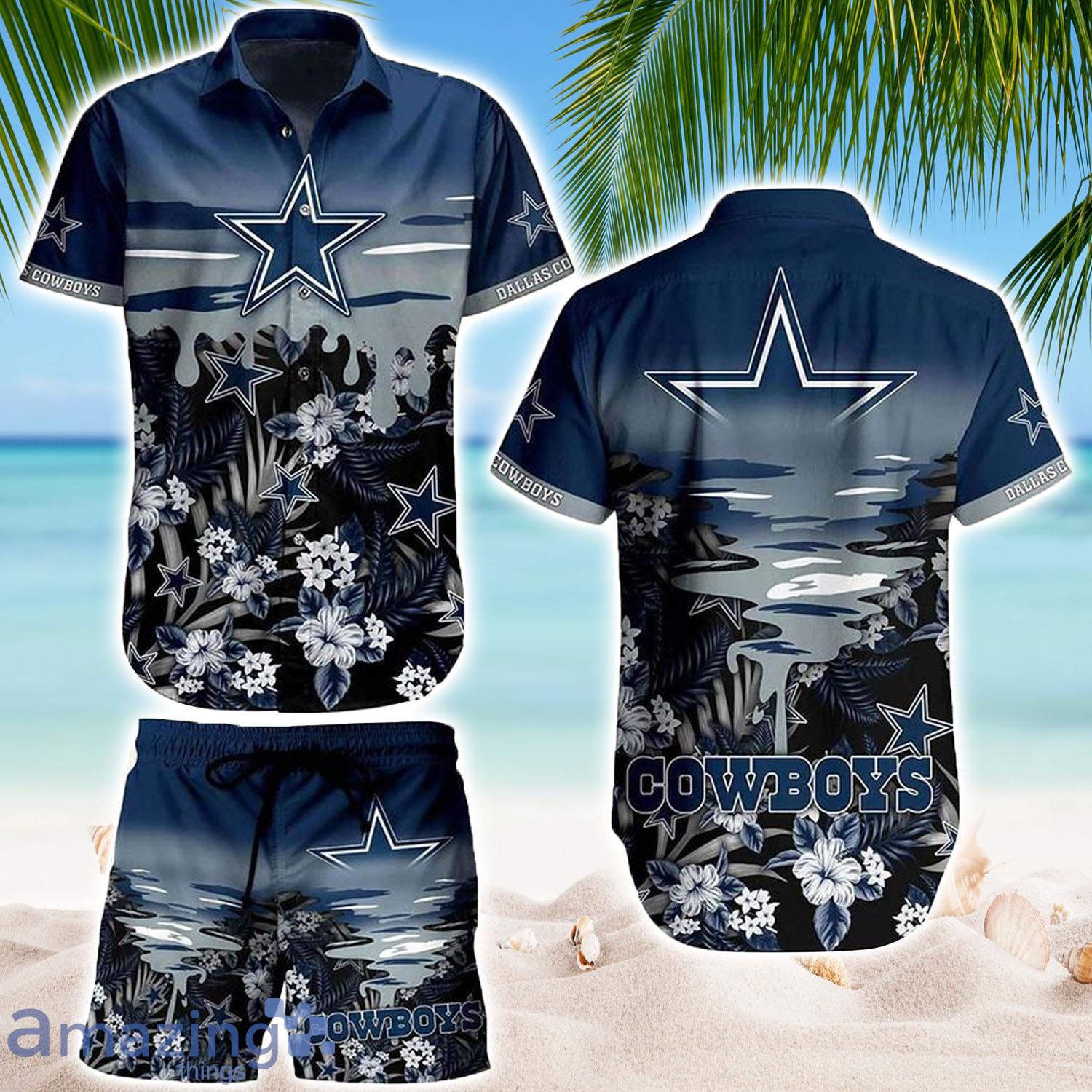 NFL dallas cowboys hawaiian shirt beach short