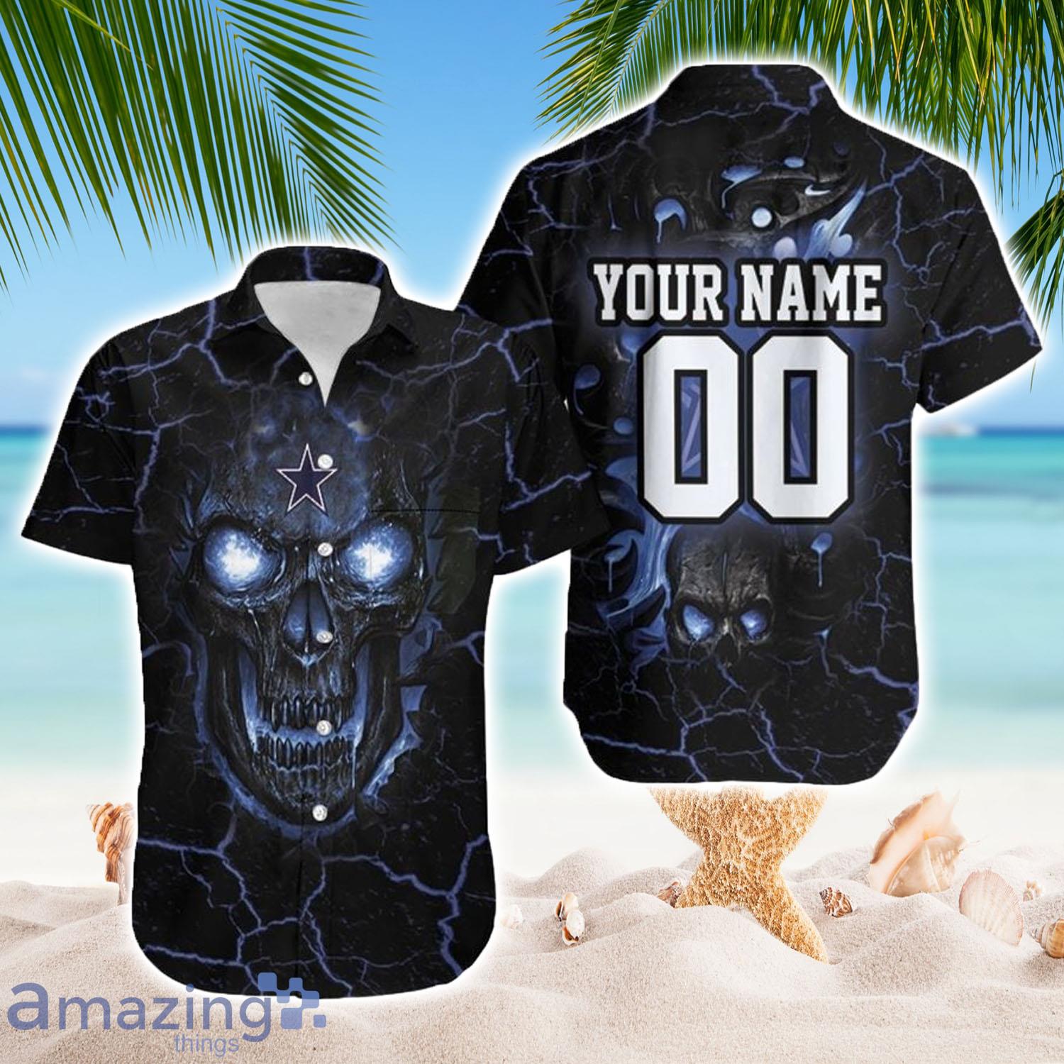 Dallas Cowboys Skull 3d Personalized Hawaiian Shirt