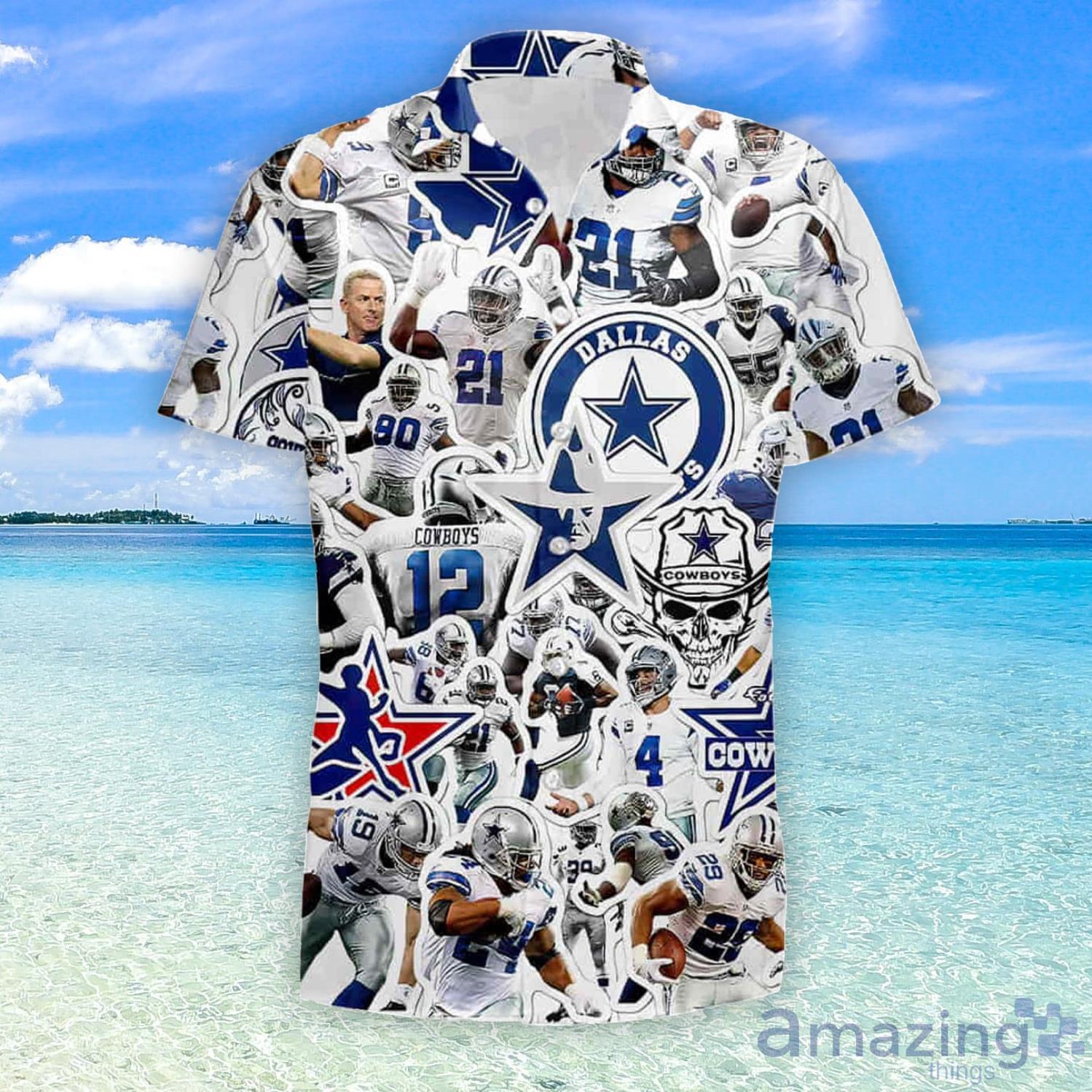 Dallas Cowboys Team All Over Printed Hawaiian Aloha Shirt