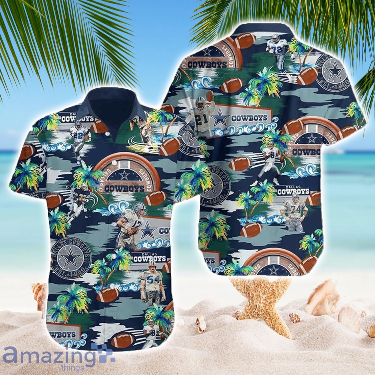 Dallas Cowboys Hawaiian Shirt Tropical Pattern Gift For Beach Trip