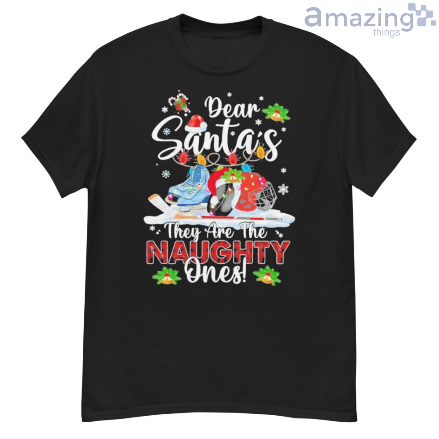 Dear Santa They Are The Naughty Ones Hockey Christmas Sweater Shirt - G500 Men’s Classic T-Shirt