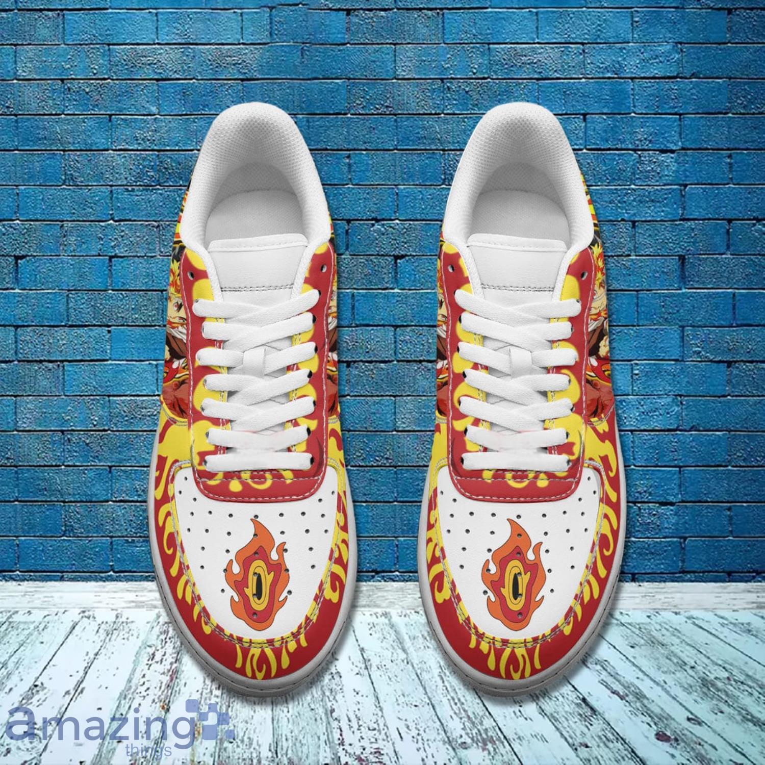 Demon Slayer Rengoku Air Force Shoes Gift For Anime's Fans image Demon Slayer Rengoku Air Force Shoes Gift For Animes Fans Product Photo 3