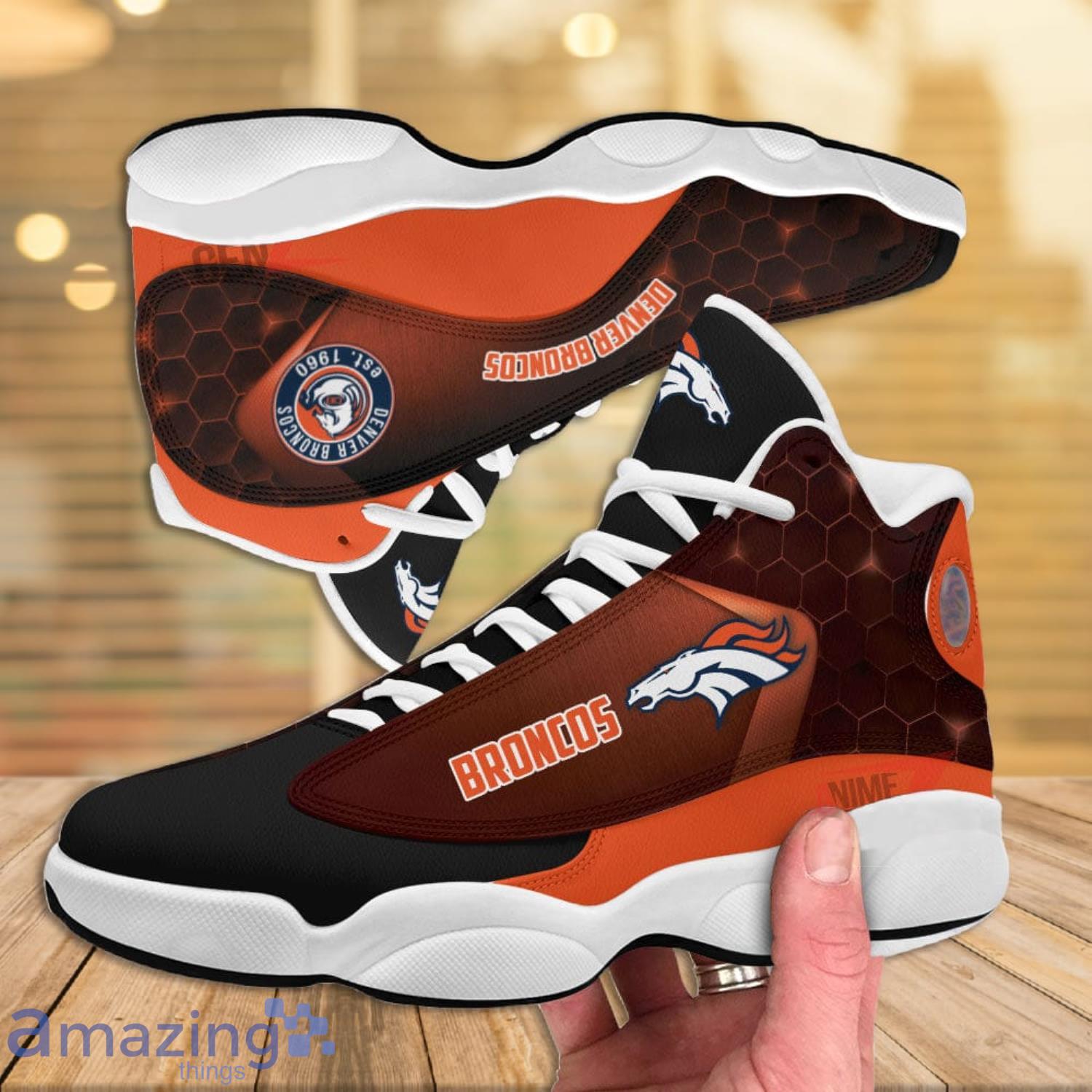 Denver Broncos NFL Premium Air Cushion Sports Shoes Custom Name For Men  Women