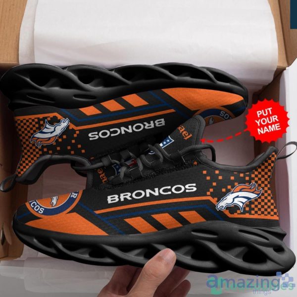 Denver Broncos Custom Name Max Soul Sneaker Shoes