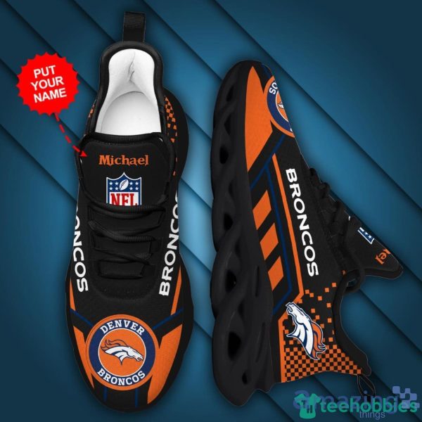 Denver Broncos Custom Name Max Soul Sneaker Shoes