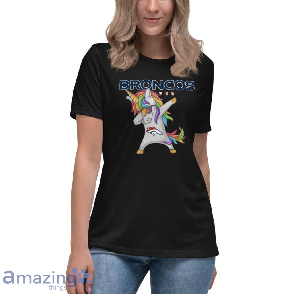 Denver Broncos NFL Football Funny Unicorn Dabbing Sports T Shirt - Banantees