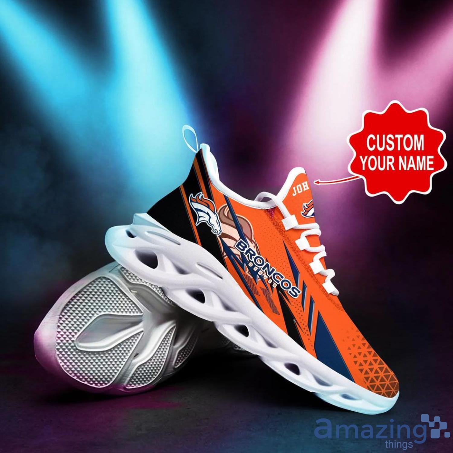 Denver Broncos NFL Max Soul Shoes Custom Name Sneakers For Men And Women